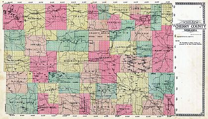 Cherry County Nebraska 1919 map