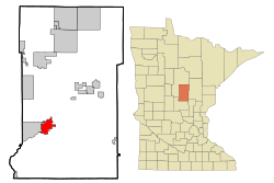 Location within Crow Wing County