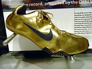 Golden shoes Michael Johnson