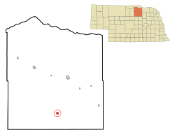 Location of Chambers, Nebraska
