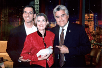 Keith and Donna Barton, Jay Leno, and Matilda the Performing Chicken