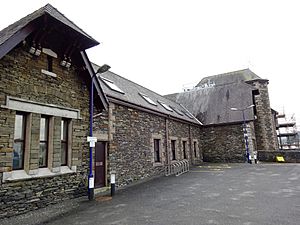 Kendal railway station's old buildings, Windermere branch, Cumbria