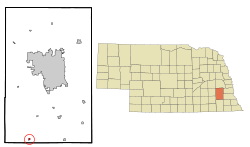 Location of Hallam, Nebraska