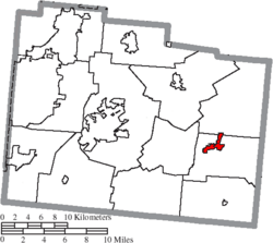 Location of Jamestown in Greene County