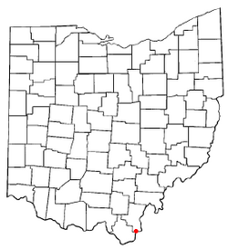 Location of Crown City, Ohio