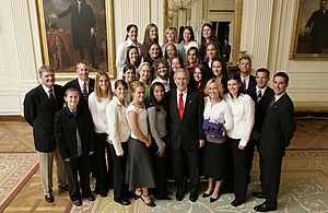 Portland women's soccer team at the White House 2006-04-06
