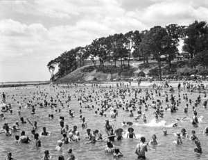 Queensland State Archives 2131 Bathers and Moora Park Sandgate December 1937