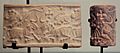 Susa III or Proto-Elamite cylinder seal 3150-2800 BC Louvre Museum Sb 6166