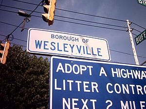 Wesleyville borough sign