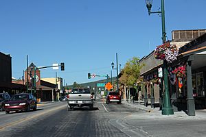Whitefish Montana Downtown Looking North US93