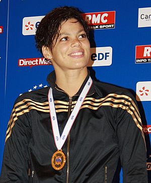 Coralie Balmy lors des Championnats de France en petit bassin 2012.jpg
