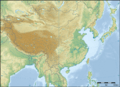 East Asia topographic map