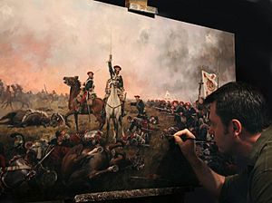 Ferrer Dalmau pintando las guerras carlistas