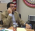 Gov. Malloy on phone with President Obama discussing Hurricane Sandy (8131727537) (1)