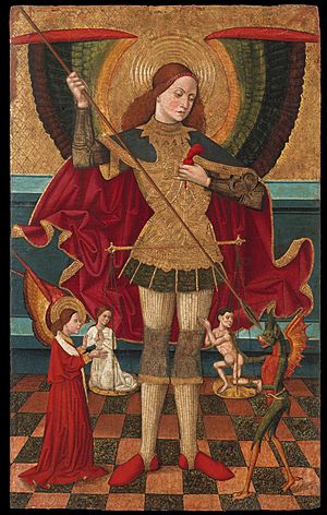 Juan de la Abadía, 'The Elder' - Saint Michael Weighing Souls - Google Art Project