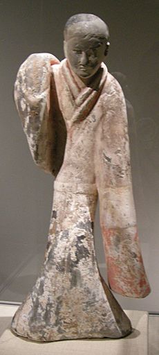 Met, female dancer, western han dynasty, 2nd century BC