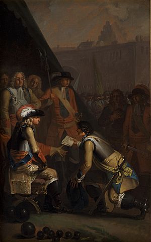 Nicolai Abildgaard - Magnus Stenbock Surrenders the Fortress of Tønningen to Frederik IV in 1714 - KMS1139g - Statens Museum for Kunst