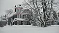Private residence in Laurium, Michigan in winter