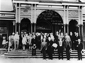 StateLibQld 1 15326 Civic welcome to Archbishop James Duhig and Dr Thomson in Emerald, 1931