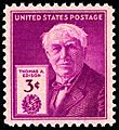 Thomas Edison 3c 1947 issue U.S. stamp