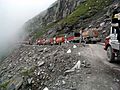 Traffic jam on road to Rohtang Pass