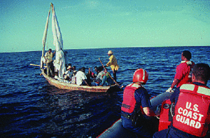 U.S. Coast Guard intercepting Haitian refugees