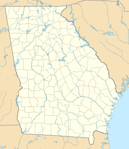 Location of Old Hell Lake in Georgia, USA.