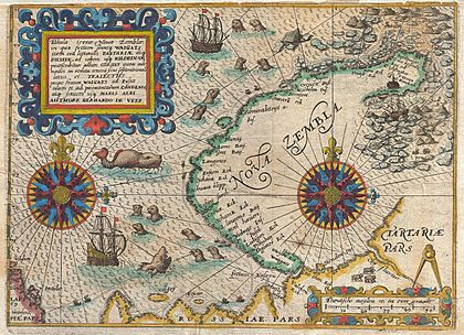 1601 De Bry and de Veer Map of Nova Zembla and the Northeast Passage - Geographicus - NovaZembla-debry-1601