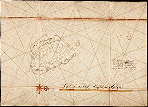 AMH-5134-NA Compass chart of the Kokos islands