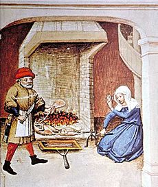 Decameron 1432-cooking on spit