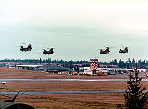 Four Chinooks at Fort Lewis