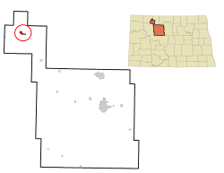 Location of Kenmare, North Dakota