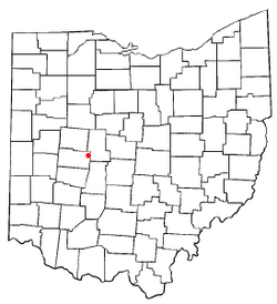 Location of Woodstock, Ohio