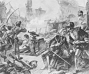 Revenge's 19th century view of the action.