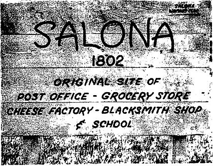 Salona Door County Wisconsin Sign