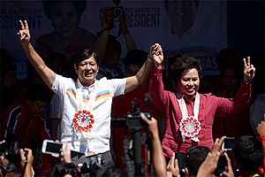 Senators Miriam Defensor-Santiago and Bongbong Marcos in Batac City 160209