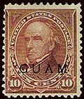 Stamp 1899 10c USopGUAM