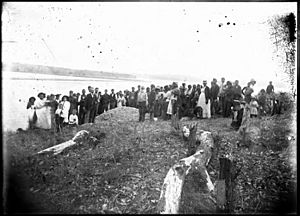 The funeral of Queen Narelle, wife of King Merriman at Wallaga Lake, William Henry Corkhill