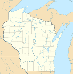Location of Lake Menomin in Wisconsin, USA.