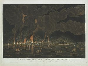 Vue de l'incendie de la ville du cap français f1.highres
