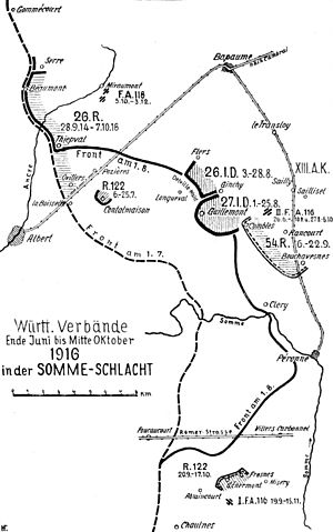 Württ. Verbände Somme-schlacht 1916