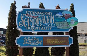 Welcome sign in eastern Stanwood