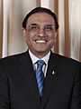 Asif Ali Zardari with Obamas (cropped)