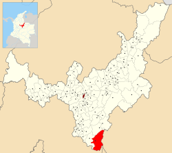 Location of the municipality and town of San Luis de Gaceno in the Boyacá Department of Colombia.