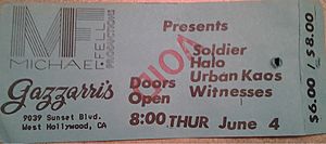 Gazzaris ticket (late 1980's)