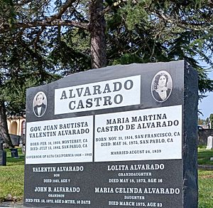 Grave of Juan Bautista Valentín Alvarado (cropped)