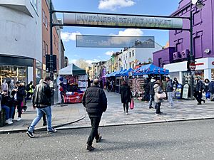 Inverness Street Market from Camden High Street 2020