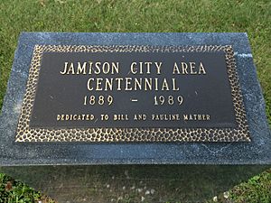Jamison City Bloomsburg and Sullivan railroad station Centennial marker