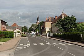 The main road in La Ferté-Hauterive