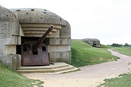 Two bunkers of Longues-sur-Mer battery